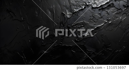 Dark Grunge Textured Background in Black, Black Grunge Texture Background with Dark Tones - Ai Generated 131053697
