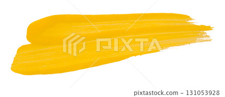 yellow watercolor background. Artistic hand paint. Isolated on transparent background. 131053928