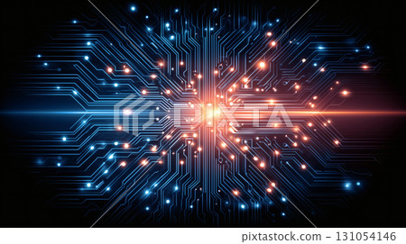 科技感電路板光效邊框 131054146