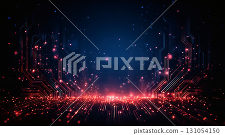 科技感電路板光效邊框 131054150