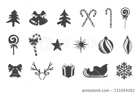 Christmas elements vector, Christmas elements silhouette, Christmas silhouette, Christmas elements svg, Christmas svg. Christmas elements vector, Christmas elements silhouette, Christmas silhouette, Christmas elements svg, Christmas svg. 131054262