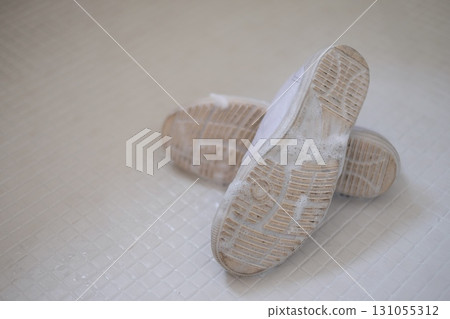 The soles of indoor shoes The soles of indoor shoes 131055312