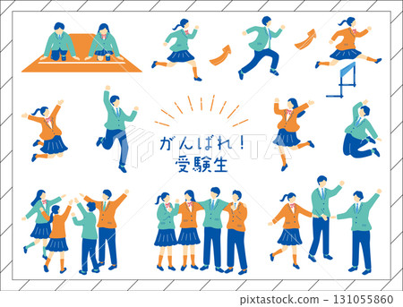 參加考試的男生和女生 參加考試的男生和女生 131055860