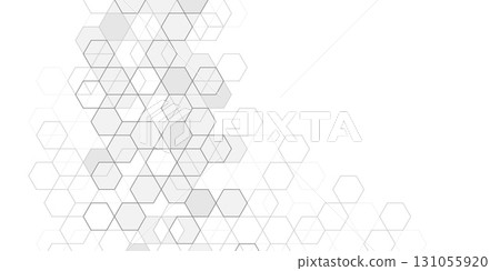 Abstract geometric technological background. Linear drawing. Vector illustration. 131055920
