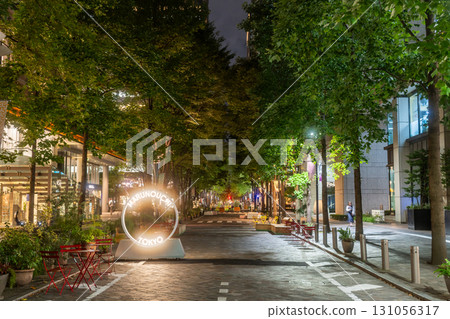 東京：丸之內街道公園夜景 131056317