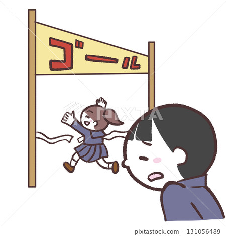 達到目標的學生和未達到目標的學生的插圖 達到目標的學生和未達到目標的學生的插圖 131056489
