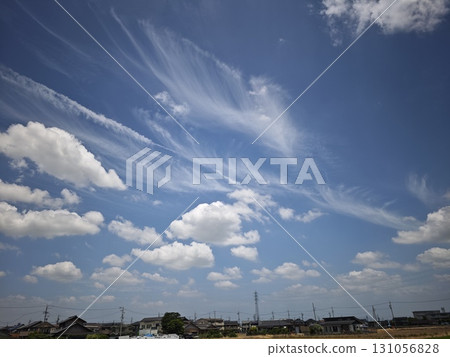Summer blue sky and white clouds 131056828