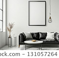 Modern living room interior mockup 131057264