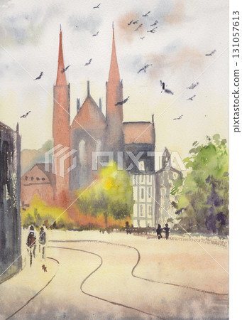 Church in the Baltic city 131057613