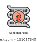 AIr conditioning hvac system part vector color icon design. 131057645