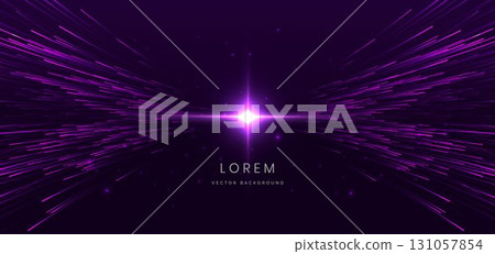 Technology purple speed lines with lighting effect sparkle on dark purple background. Technology purple speed lines with lighting effect sparkle on dark purple background. 131057854