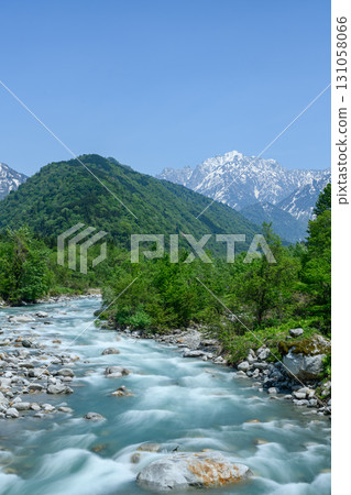Spring Mt. Tsurugi and Hayatsuki River Spring Mt. Tsurugi and Hayatsuki River 131058066
