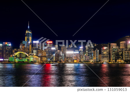 Hong Kong Victoria Harbor night view 131059013