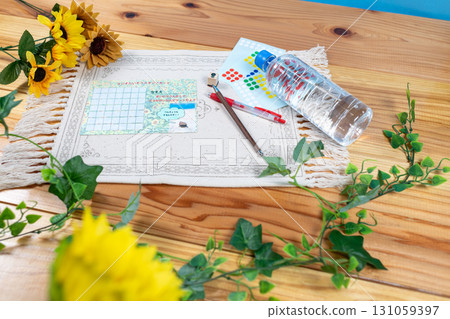 暑假廣播練習印章卡和水 131059397