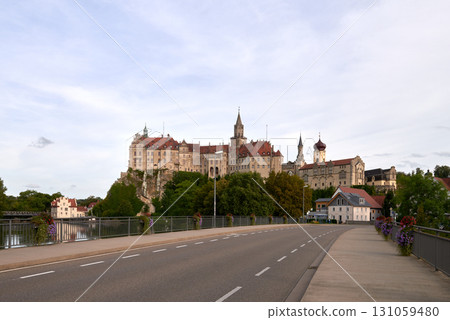 Sigmaringen, Germany - located in the Black Forest, very close to the source of the river Danube, Sigmaringen is famous for its Medieval fortress Sigmaringen, Germany - located in the Black Forest, very close to the source of the river Danube, Sigmaringen is famous for its Medieval fortress 131059480