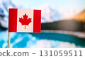 Canada flag selective focus with copy space 131059511