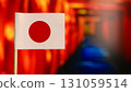 Japan flag selective focus with copy space 131059514