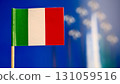 Italy flag selective focus with copy space 131059516