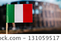Italy flag selective focus with copy space 131059517