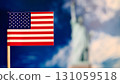 USA flag selective focus with copy space 131059518