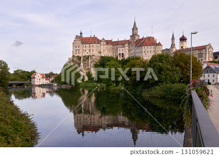 Sigmaringen, Germany - located in the Black Forest, very close to the source of the river Danube, Sigmaringen is famous for its Medieval fortress Sigmaringen, Germany - located in the Black Forest, very close to the source of the river Danube, Sigmaringen is famous for its Medieval fortress 131059621