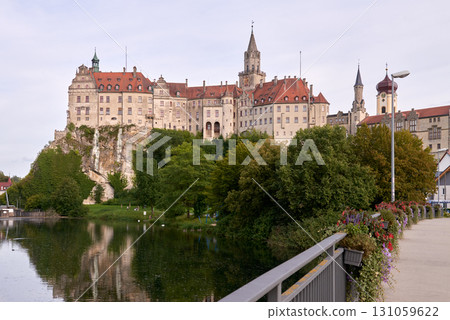 Sigmaringen, Germany - located in the Black Forest, very close to the source of the river Danube, Sigmaringen is famous for its Medieval fortress Sigmaringen, Germany - located in the Black Forest, very close to the source of the river Danube, Sigmaringen is famous for its Medieval fortress 131059622