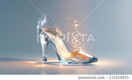 Glass slippers. Image of marriage. 131059855