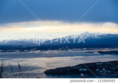 dusk over Avacha Bay in spring evening 131060093