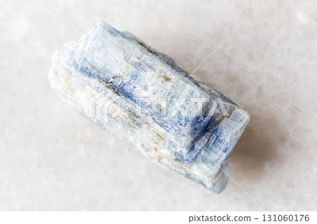 sample of rough kyanite rock on white marble sample of rough kyanite rock on white marble 131060176