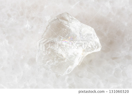raw goshenite colorless beryl mineral on white raw goshenite colorless beryl mineral on white 131060320