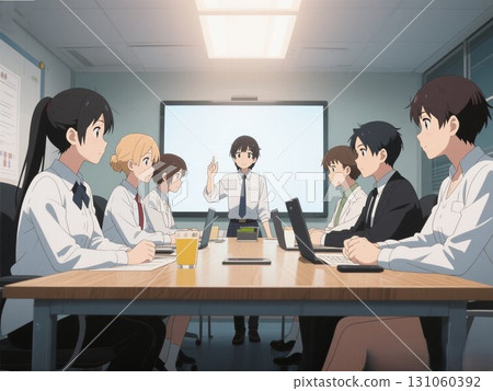 Business meeting in a conference room 131060392