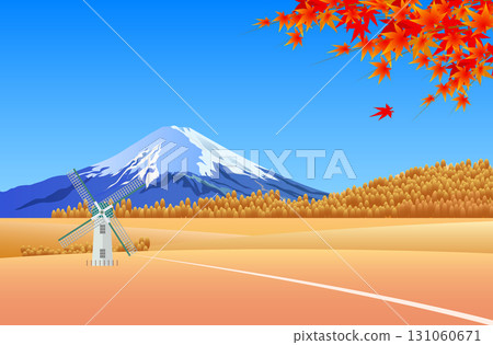 富士山和秋季景觀 131060671