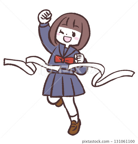 女學生達成目標的插圖 女學生達成目標的插圖 131061100