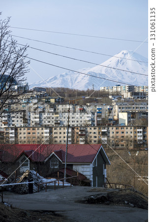 view of Petropavlovsk-Kamchatsky city in morning 131061135