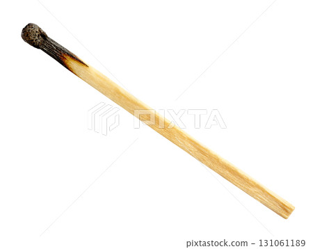 burnt household wooden match isolated burnt household wooden match isolated 131061189
