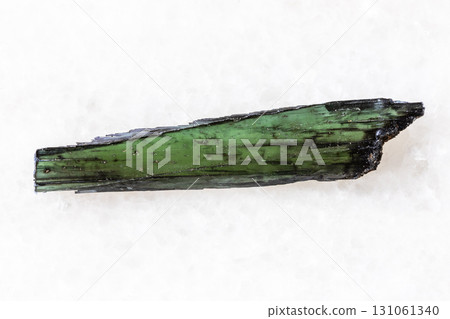 sample of rough vivianite crystal on white marble sample of rough vivianite crystal on white marble 131061340