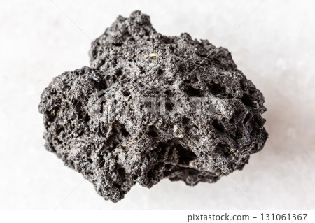 sample of raw pumice mineral on white marble sample of raw pumice mineral on white marble 131061367