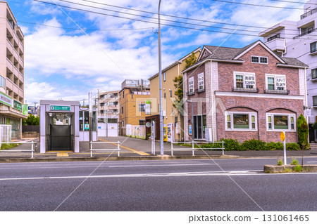 Yokohama cityscape in Japan, overlooking Takada Station on the Yokohama Municipal Subway Green Line Yokohama cityscape in Japan, overlooking Takada Station on the Yokohama Municipal Subway Green Line 131061465
