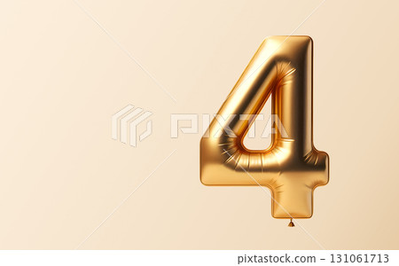 Number 4 molded golden ball, applicable to groups, gatherings, celebrations, birthdays, week-end commemorative festival decorations, wide and wide announcement sea report material sheet. Number 4 molded golden ball, applicable to groups, gatherings, celebrations, birthdays, week-end commemorative festival decorations, wide and wide announcement sea report material sheet. 131061713