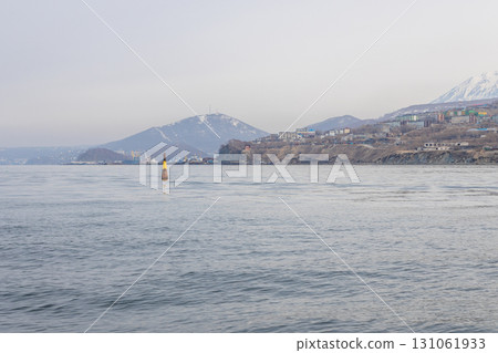 view of water of Avachinskaya bukhta near city view of water of Avachinskaya bukhta near city 131061933
