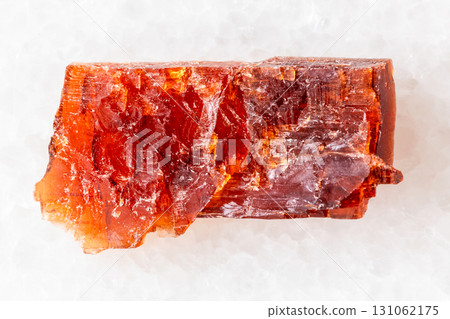 sample of rough villiaumite mineral on white 131062175