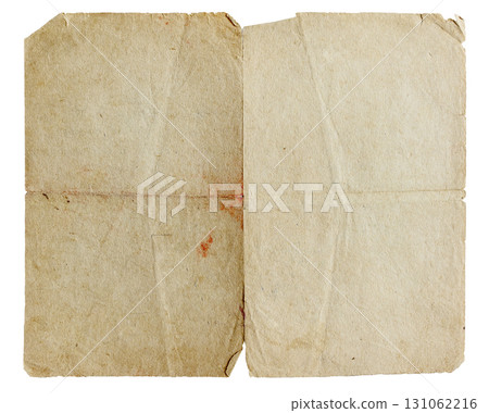 unfolded blank spread of antique paper isolated unfolded blank spread of antique paper isolated 131062216