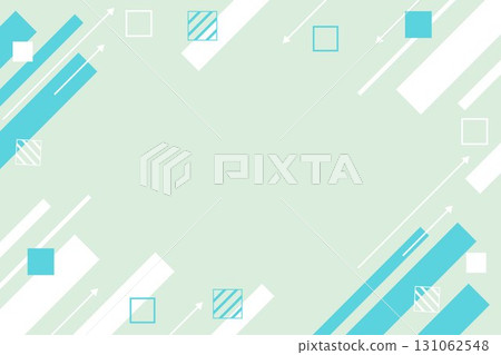 Simple digital geometric business background, diagonal stylish illustration, blue-green vector 131062548