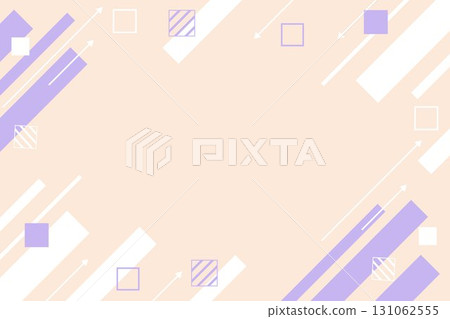 Simple and pop geometric background illustration, diagonal geometric shapes, beige purple vector 131062555