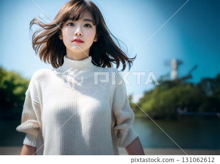 年輕的女士的肖像 131062612