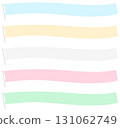 Long flag caption frame set in colorful pastel colors 131062749