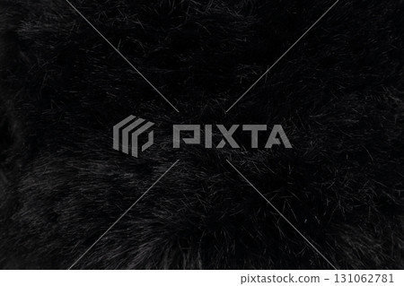 Close up of black faux fur texture 131062781