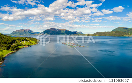 Farm salmon fishing in Norway Farm salmon fishing in Norway 131063667