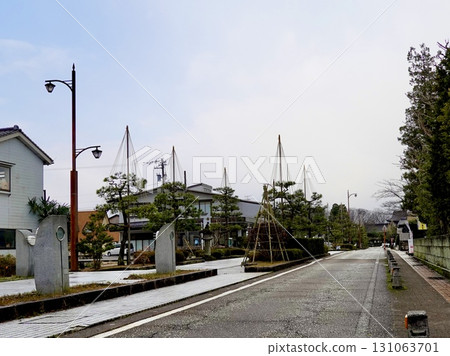 瑞龍寺：從八丁通眺望瑞雲寺，雪景依然清晰可見。富山縣高岡市 131063701