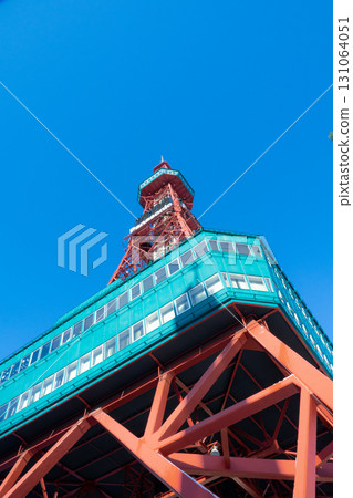 Blue sky and Sapporo TV Tower Blue sky and Sapporo TV Tower 131064051